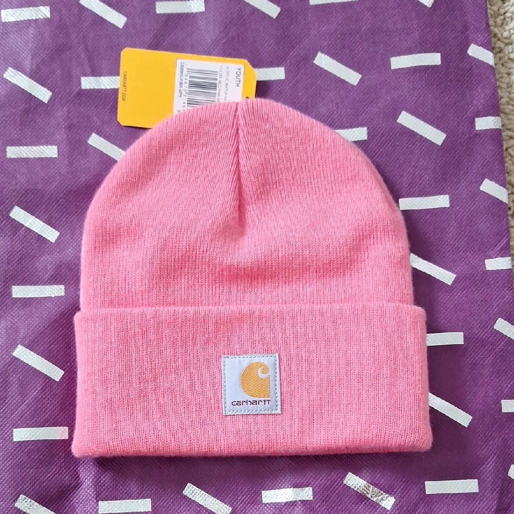 Carhartt Kids Light Pink Knit Hat NWT
